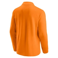 Men's Fanatics Tennessee Orange/Heathered Gray Volunteers Primary Logo Quarter-Zip Jacket
