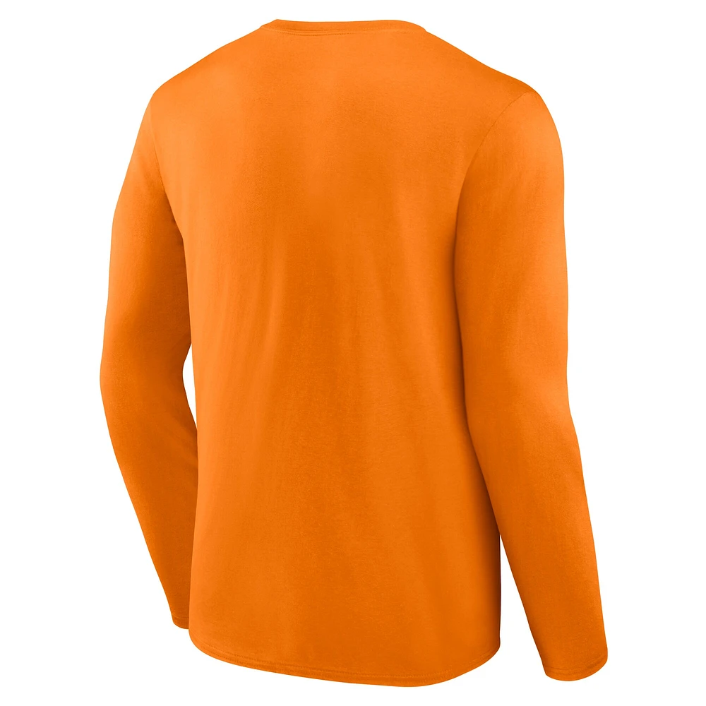 T-shirt à manches longues 2 coups Modern Arch pour hommes Fanatics Tennessee Orange Volunteers