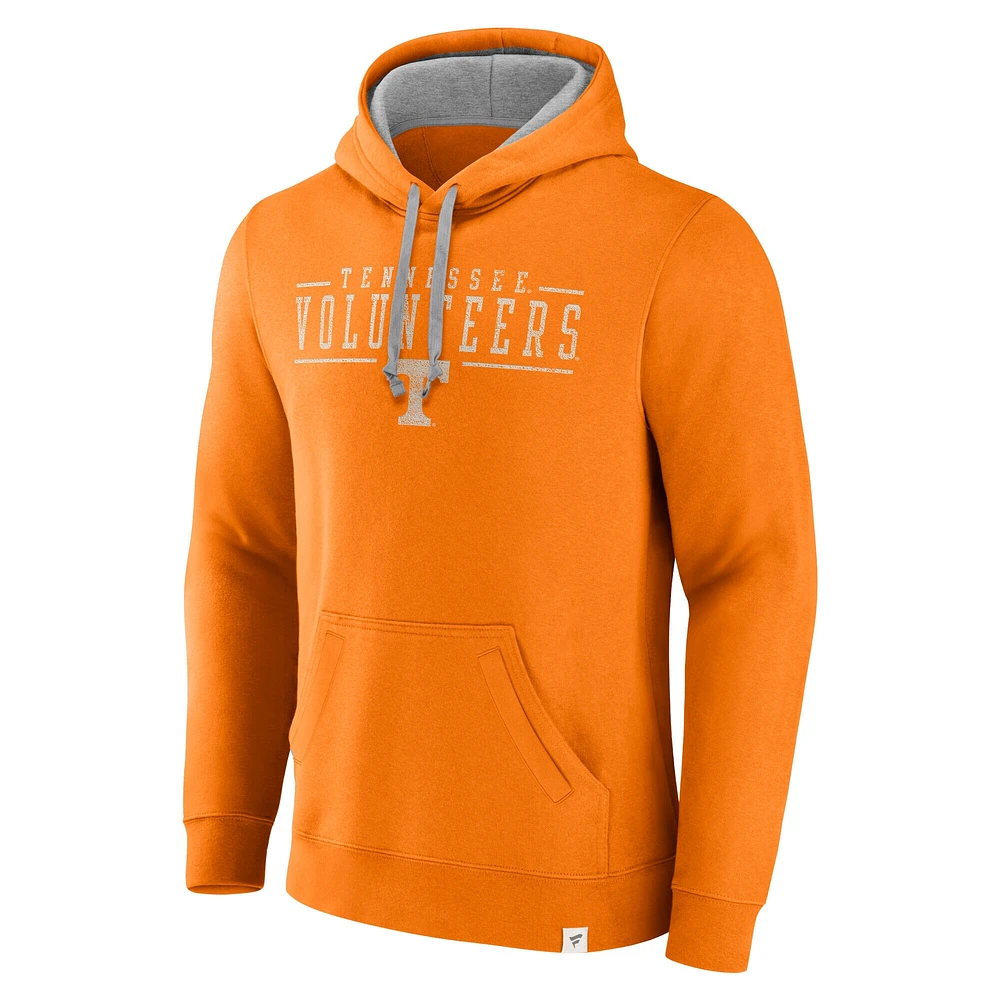 Men's Fanatics  Tennessee Orange Volunteers Second Wind Distressed Pullover Hoodie