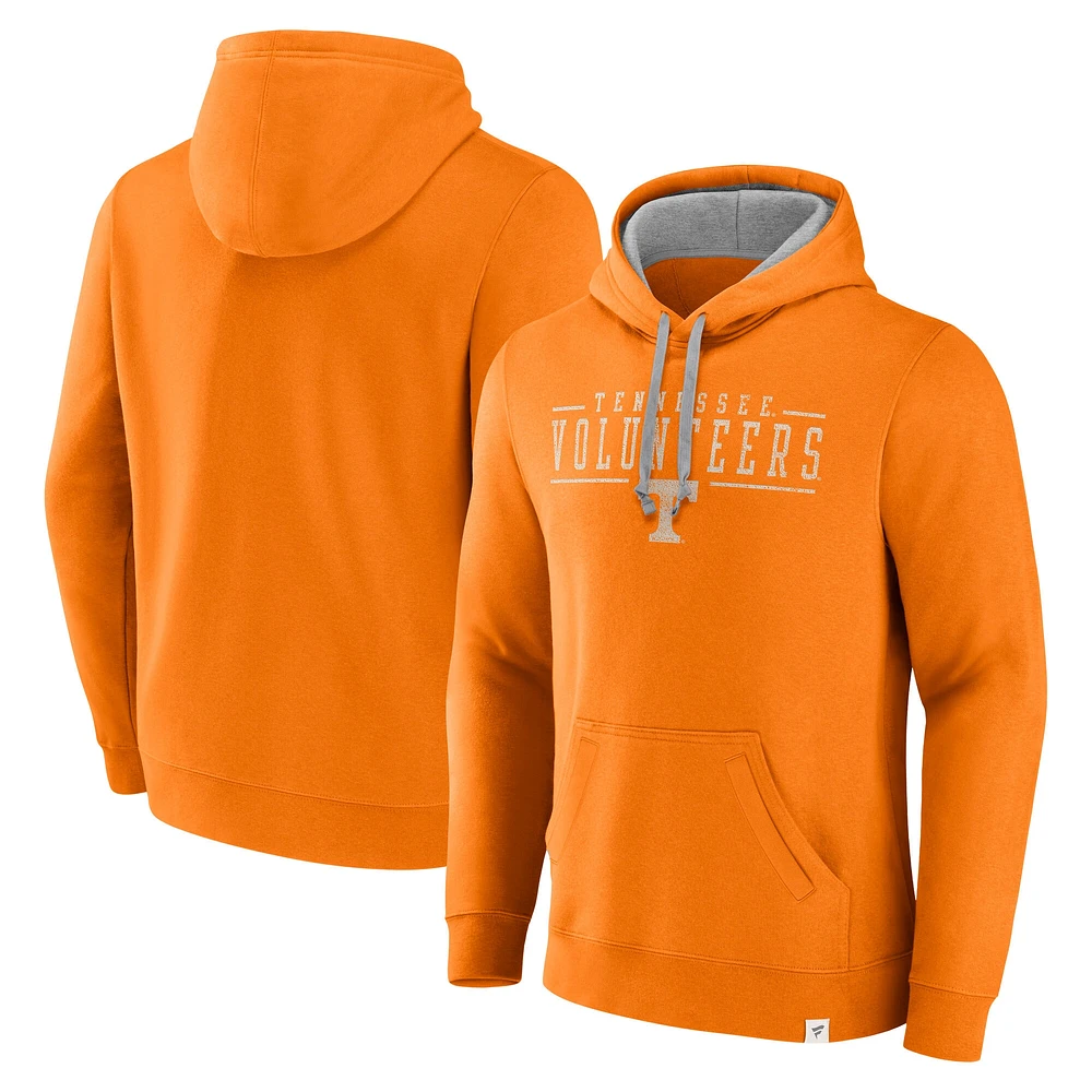 Men's Fanatics Tennessee Orange Volunteers Second Wind Distressed Pullover Hoodie