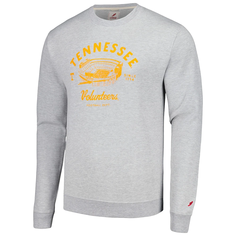 Sweat-shirt essentiel de la Ligue collégiale pour hommes, gris chiné, Tennessee Volunteers Stadium