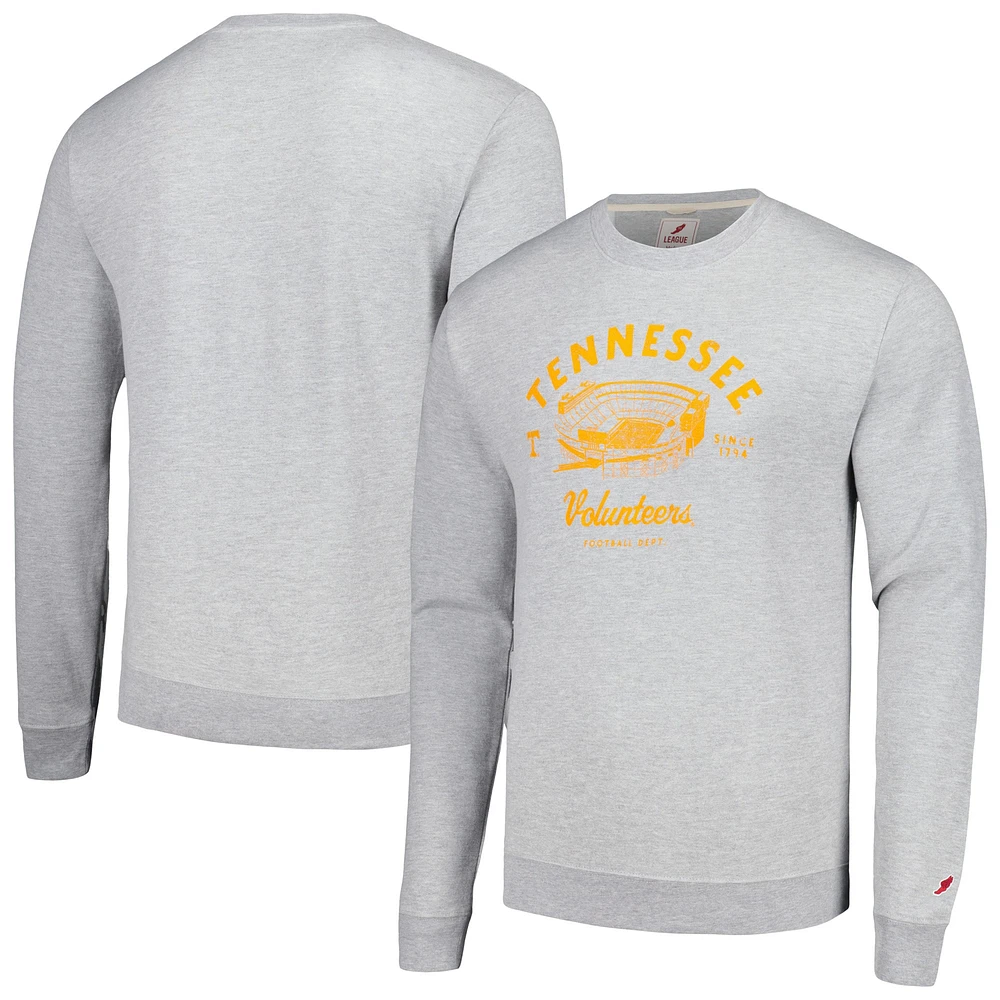 Sweat-shirt essentiel de la Ligue collégiale pour hommes, gris chiné, Tennessee Volunteers Stadium