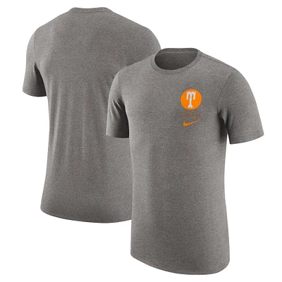 T-shirt rétro à trois mélanges Nike pour hommes, gris chiné, Tennessee Volunteers