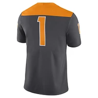 Men's Nike #1 Anthracite Tennessee Volunteers Alternate Game Jersey