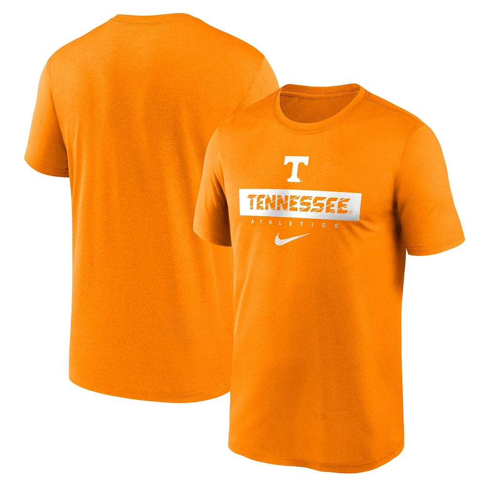 T-shirt Nike Tennessee Orange Volunteers Sideline Legend Performance pour homme