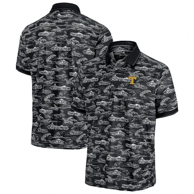 Polo Tommy Bahama noir pour homme, Tennessee Volunteers Sport Bay View IslandZone