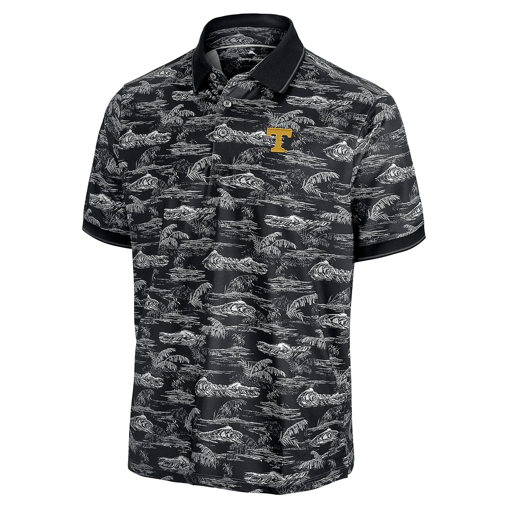 Men's Tommy Bahama Black Tennessee Volunteers Sport Bay View Polo