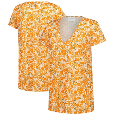 T-shirt à col en V Blake pour femme Smith & Quinn Tennessee Orange Volunteers