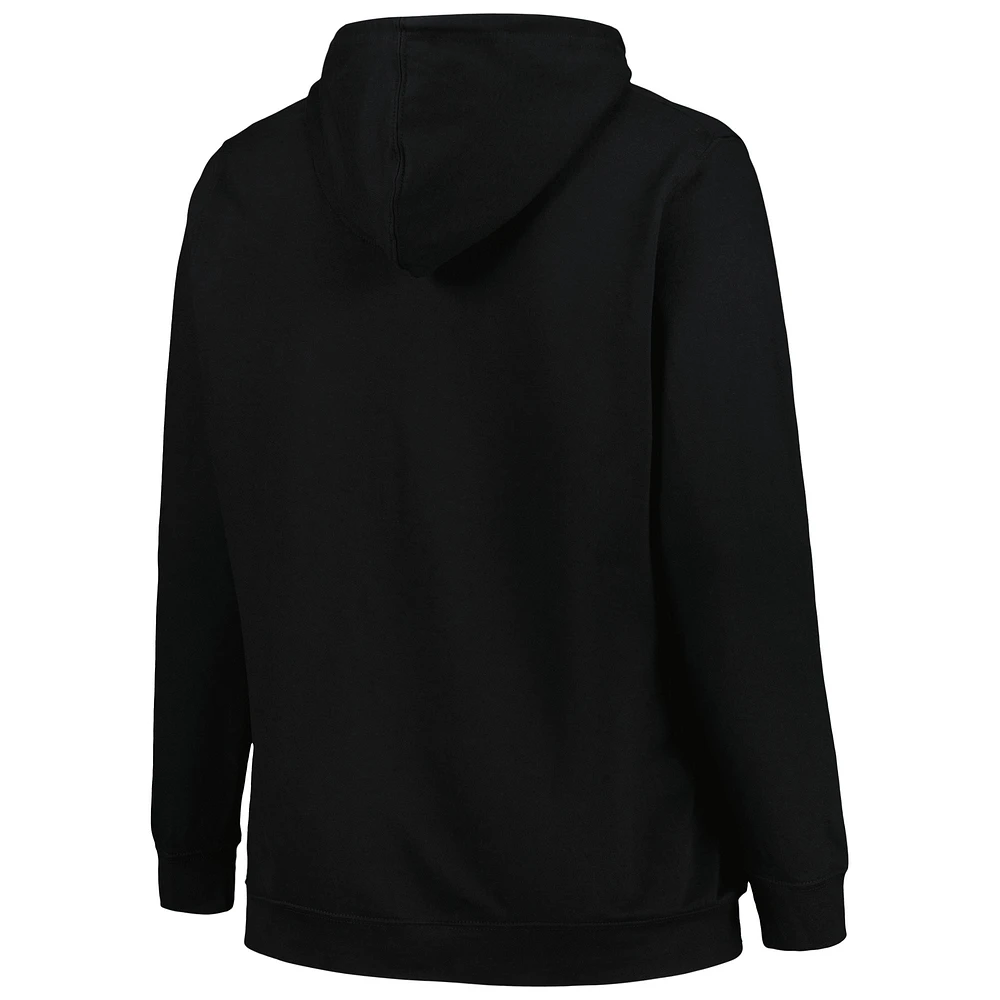 Women's Champion Black Tennessee Volunteers Plus Heart & Soul Notch Neck Pullover