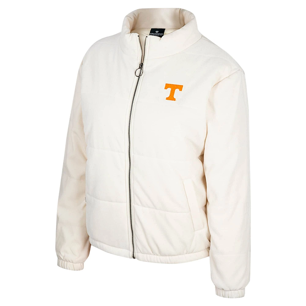 Veste matelassée entièrement zippée pour femme Colosseum Cream Tennessee Volunteers So Hot Right Now