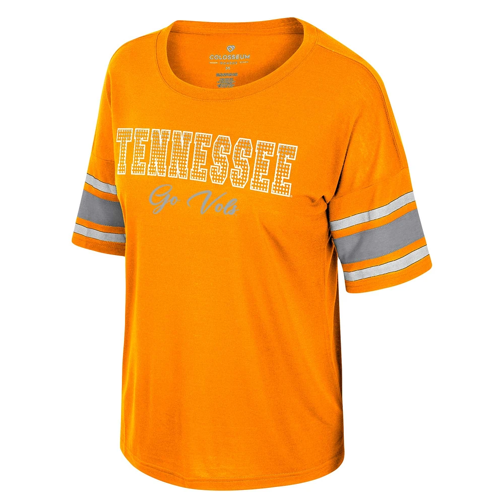 Colosseum Tennessee Orange Volunteers I'm Gliding Here T-shirt en strass pour femmes