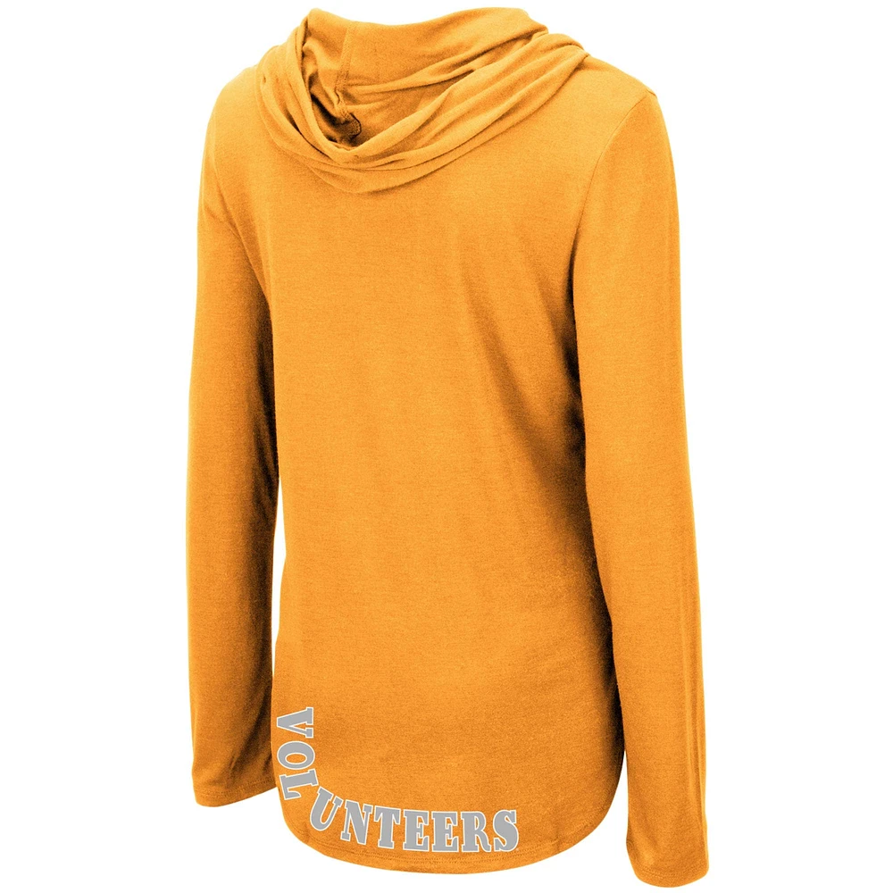 Women's Colosseum Tennessee Orange Volunteers My Lover Lightweight Hooded Long Sleeve T-Shirt