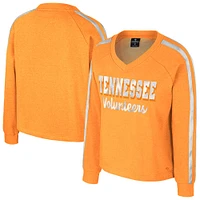 T-shirt à manches longues et col en V pour femme Colosseum Tennessee Orange Volunteers Treasures