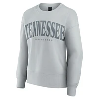 Women's Fanatics Gray Tennessee Volunteers Supersoft Flow Fleece Pullover Sweatshirt