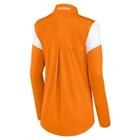 Women's Fanatics Tennessee Orange Volunteers Block Party Quarter-Zip Top