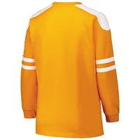 Women's Fanatics Tennessee Orange Volunteers Plus Contrast Sleeve Fleece Pullover Sweatshirt
