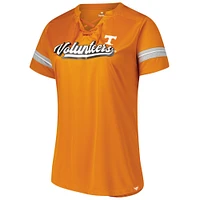 Women's Fanatics Tennessee Orange Volunteers Plus Overtime Readiness Lace-Up T-Shirt