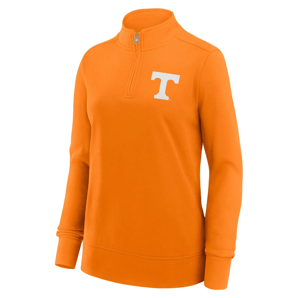 Women's Fanatics Tennessee Orange Volunteers Velocity French Terry Quarter-Zip Jacket