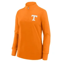 Women's Fanatics Tennessee Orange Volunteers Velocity French Terry Quarter-Zip Jacket