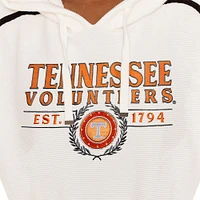 Women's Gameday Couture Cream Tennessee Volunteers Down, Set, Go Pullover Hoodie and Shorts Set