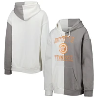 Women's Gameday Couture Gray/White Tennessee Volunteers Split Pullover Hoodie
