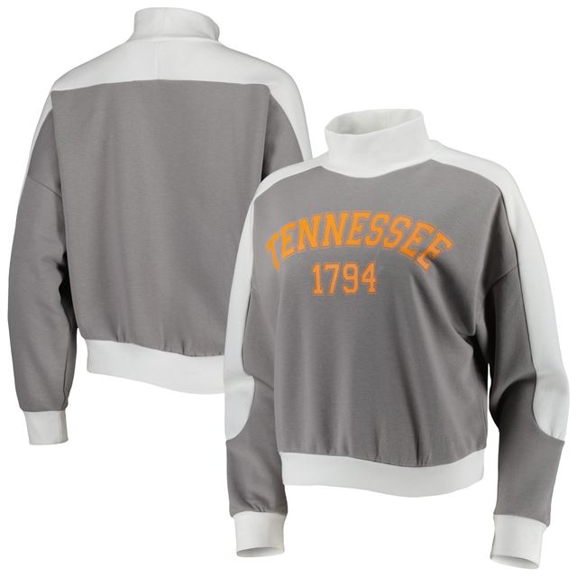 Sweat-shirt Gameday Couture Gris Tennessee Volunteers Make it a Mock Sporty pour femmes