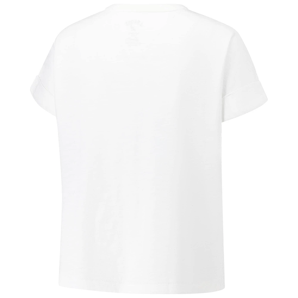 T-shirt blanc à revers roulés des Tennessee Volunteers de la Ligue féminine