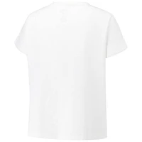 T-shirt blanc à revers roulés des Tennessee Volunteers de la Ligue féminine