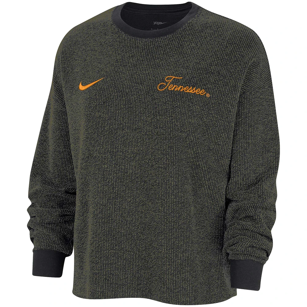 Sweat-shirt à enfiler Nike Tennessee Volunteers Yoga Script pour femme, noir