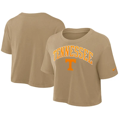 T-shirt court Nike Tan Tennessee Volunteers Power Pursuit Athletic Prep Arch Performance pour femme