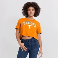 Women's Nike Tennessee Orange Volunteers Power Pursuit Athletic Prep Arch Performance Cropped T-Shirt