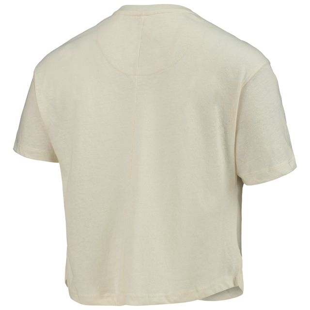 PRB TENN CREAM FEMME TAYLOR ANIMAL PRINT TRIBLEND KNOBI CROP TEE TEELADRIB