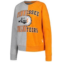 Women's Pressbox Heather Gray Tennessee Volunteers Half and Raglan Pullover Sweatshirt