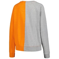 Women's Pressbox Heather Gray Tennessee Volunteers Half and Raglan Pullover Sweatshirt