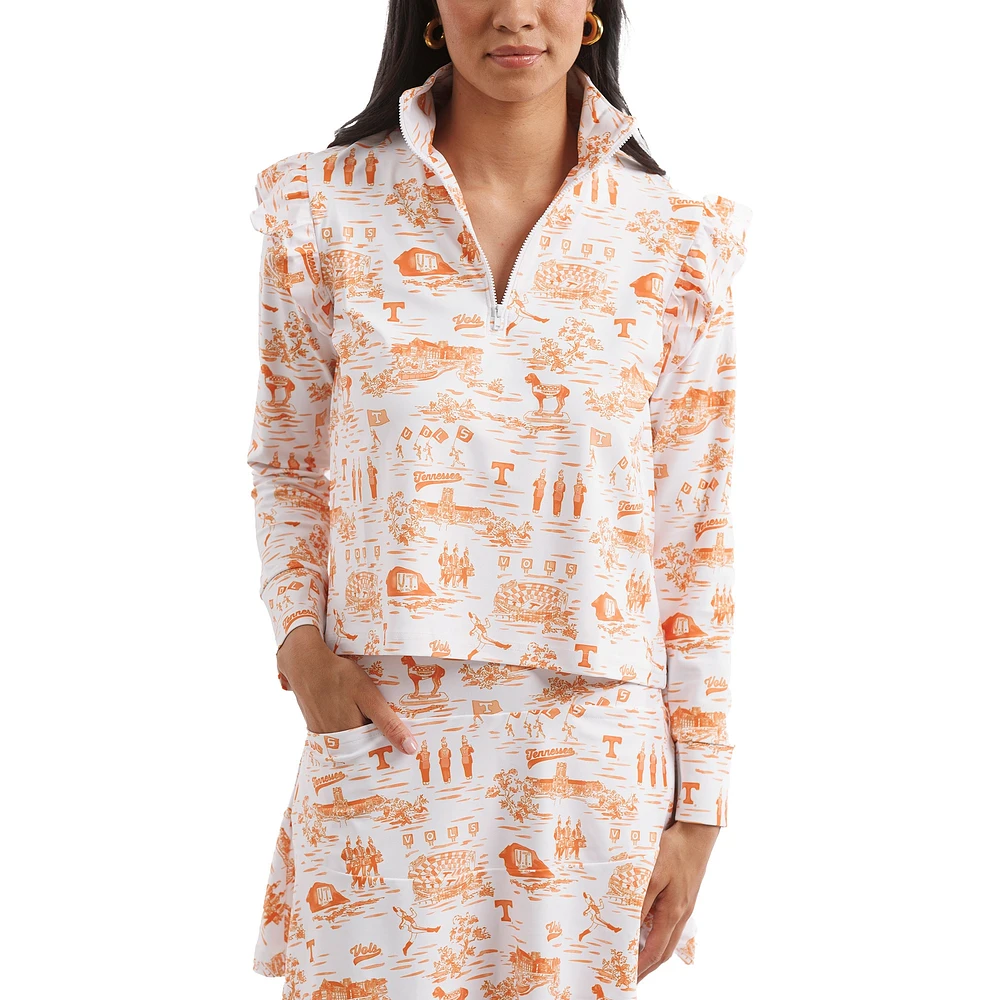 Haut Grayson pour femme blanc/orange Tennessee de la collection Volunteers Tailgate