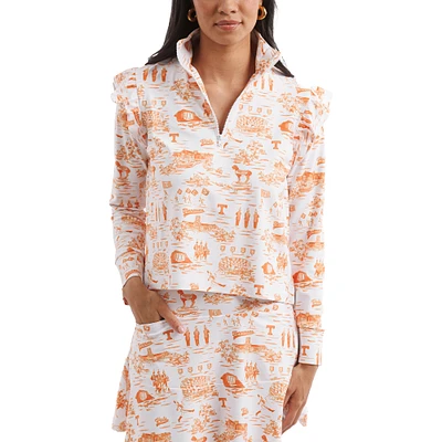 Haut Grayson pour femme blanc/orange Tennessee de la collection Volunteers Tailgate