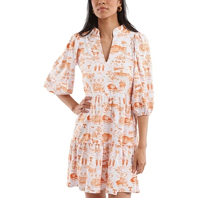 Robe blanche/orange Tennessee pour femme de la collection Volunteers Tailgate Tory