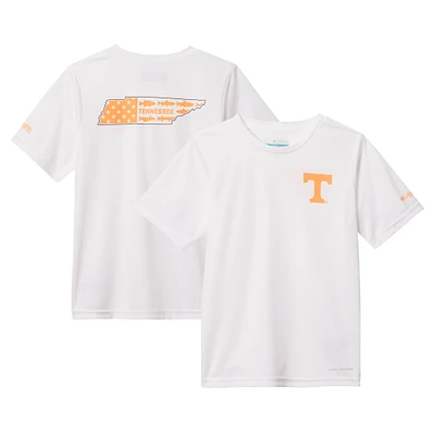 T-shirt Omni-Shade blanc pour jeunes Columbia Tennessee Volunteers Terminal Tackle