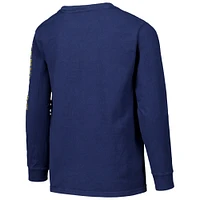 T-shirt à manches longues pour jeunes ComfortWash, mascotte des volontaires du Tennessee, voiture de course, bleu marine