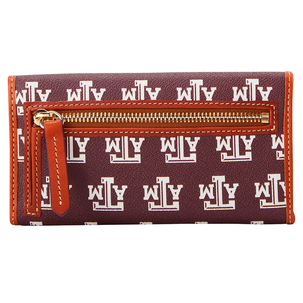 Pochette continentale signature Dooney & Bourke Texas A&M Aggies