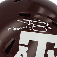Johnny Manziel Texas A&M Aggies Autographed Riddell Maroon Speed Replica Helmet with "12 HEISMAN" Inscription
