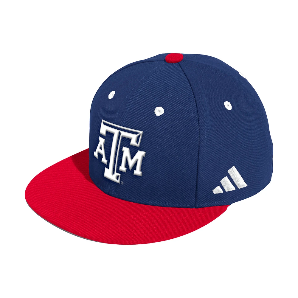 Men's adidas  Blue Texas A&M Aggies On-Field Fitted Baseball Hat