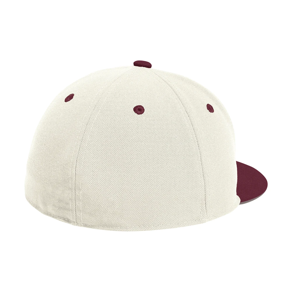 Men's adidas  Cream Texas A&M Aggies On-Field Fitted Baseball Hat