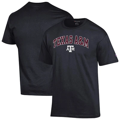 T-shirt noir à logo arqué Texas A&M Aggies pour homme