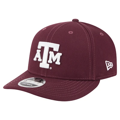 Casquette ajustable 9FIFTY basse pour homme New Era marron Texas A&M Aggies