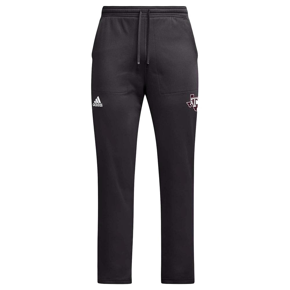 Men's adidas Black Texas A&M Aggies Open Hem AEROREADY Pants