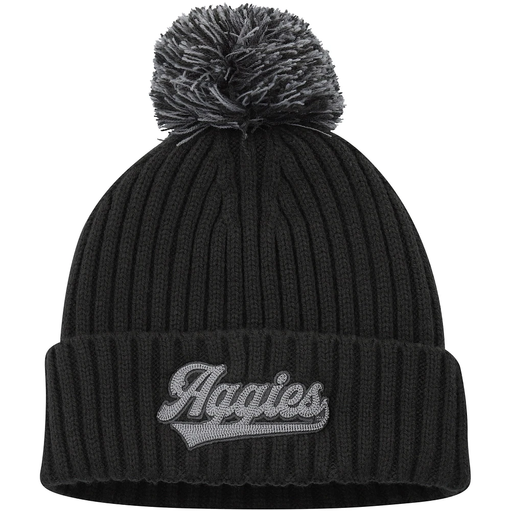 Men's adidas Charcoal Texas A&M Aggies Modern Cuffed Knit Hat with Pom