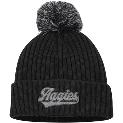Men's adidas Charcoal Texas A&M Aggies Modern Cuffed Knit Hat with Pom
