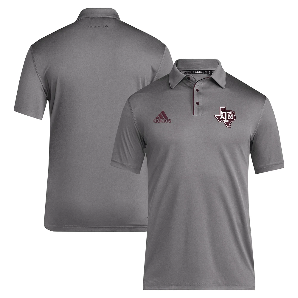 Men's adidas Gray Texas A&M Aggies 2024 Coaches AEROREADY Polo
