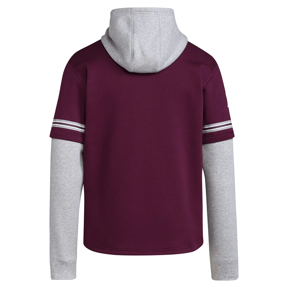 Men's adidas  Maroon Texas A&M Aggies Pullover Baseball Jersey Hoodie